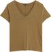 Superdry Studios Slub Emb Vee Tee Dames T-Shirt - Groen - Maat XS