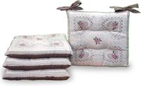 Unyqoos 2 coussins de siège, beige, coton jacquard, 40x40 cm