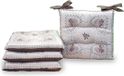 Unyqoos 2 coussins de siège, beige, coton jacquard, 40x40 cm