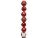 Decoris Kaemingk B.V. 7x stuks kunststof kerstballen rood 8 cm - Mix - Onbreekbare plastic kerstballen