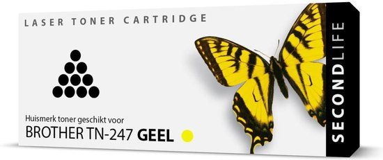 SecondLife Inkjets Brother TN-247 - Toner - Geel - Huismerk