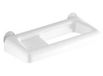 Gedy 80120200100 muurhanddoekhouder met zeepbakje, 30 cm, wit