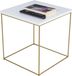 FutuStal - Draadtafel - Gouden Witte Glans - Vierkant - Metalen Frame