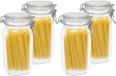 Bormioli Rocco Weckpot/inmaakpot/voorraadpot - 4x - glas - 1,5 liter - met beugelsluiting - voedsel/keuken