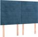 vidaXL Hoofdbord bleu foncé velours 144x5x118/128 cm