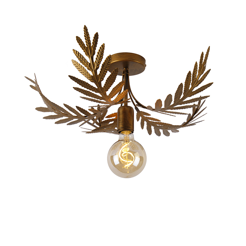 QAZQA Vintage plafondlamp small goud - Botanica