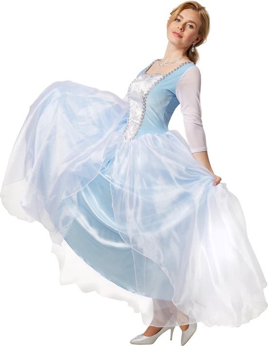 Tectake dressforfun - Sierlijke prinsessenjurk Cinderella L - verkleedkleding kostuum halloween verkleden feestkleding carnavalskleding carnaval feestkledij partykleding - 301885