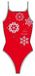 Turbo Snow Noël Maillot de bain Rouge 3XL Femme