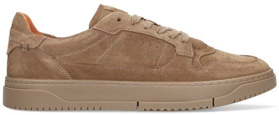 Manfield - Heren - Taupe suède sneakers - Maat 43