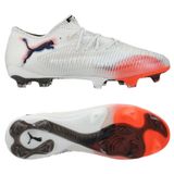 PUMA Future 8 Ultimate Laag Fg Untamed - Wit/zwart/gloeiend Rood - Natuurgras (Fg), maat 39