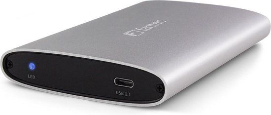 Fantec ALU-25U31 2.5'' HDD-/SSD-behuizing Zilver