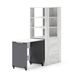 Homlando Bureau avec étagère, extensible, 2-en-1, meuble moderne pour chambre d'adolescent, bureau, chambre, bureau avec rangement, Samoa-Fuji, 83,7 x 165 x 55 cm (blanc artisanal)