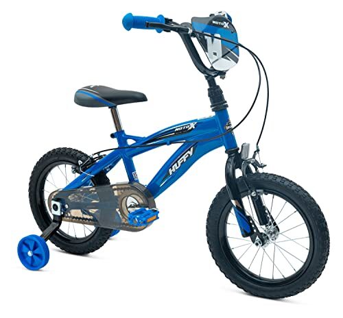 Huffy Unisex-Jeugd Jongens Moto X Bike, Blauw, 14 inch