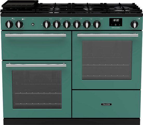 Falcon INFO110DFPMGR/CM-E1 Fornuis - 5 kookzones - 2 ovens - Katalyse reiniging - Vert minéral chrome
