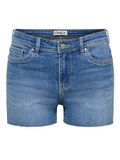 ONLY - ONLWAUW MID RW MINI SHORTS DNM - Dames - Bermuda shorts - Maat L