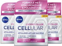 NIVEA Cellular Filler Dagcrème Anti-Age SPF 15 - 3 x 50 ml - Voordeelverpakking