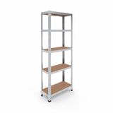 rackfriends metalen stellingkast - 180x70x30 cm - verzinkt - 5 planken