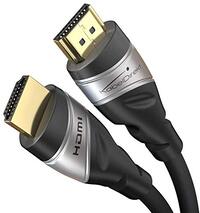 KabelDirekt – 1,5m – 8K HDMI 2.1 Ultra High Speed HDMI-kabel, gecertificeerd (48G, 8K@60Hz, nieuwste versie, officieel gecertificeerd voor perfecte kwaliteit, optimaal voor PS5/Xbox, zilver/zwart)
