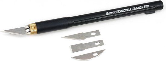 Tamiya Modelbouwdecoratie - 74098 Modelbouw Mes Pro met 7 Mesjes Gereedschap