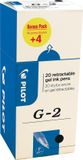 Pilot Gelroller G-2 Fijn, Zwart, Value Pack met 16 + 4 stuks