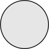 vidaXL Wandspiegel rond Ø40 cm zwart