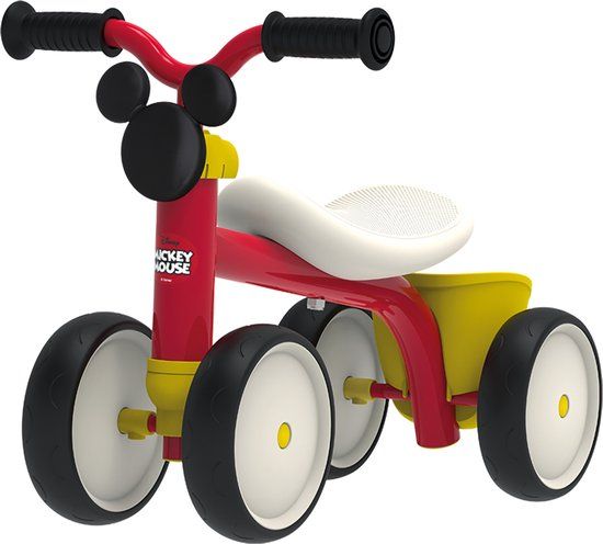 Smoby Disney Mickey Mouse Loopfiets - Rood/Zwart - 2+ jaar