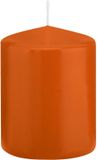 Trend Candles Cilinder Kaarsen - Stompkaarsen - Oranje - 6 x 8 cm - 29 Branduren - Geurloze Kaarsen