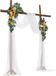 Faux flowers set for wedding arch, yellow, with 2 pieces flowers and 1 piece drapery