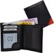 Dariya Portemonnee 117A-blackred Noir Rouge Cuir