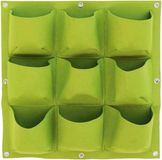 KJG Verticale Tuin - Hangende Plantenzak - 9 Vakken - Ronde Bodem - 50 x 50 cm - Groen