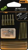 Fox Zig Lead Clip Kit SZ 7 Trans Khaki X5 Edges