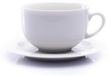 Thun 1794 Tasse und Untertasse, Tschechisches Porzellan, 280 ml, Opal, weiß