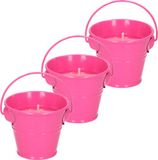 Decoris bougies à la citronnelle - set de 3 - rose - 5 heures de combustion