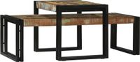vidaXL Salontafel Set van 2 Meerkleurig Hout 48 x 40 x 40 cm