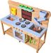 Cuisine de boue, cuisine de boue extérieure pour enfants, cuisines extérieures en bois avec cuisinières, crochets, doubles éviers, ustensiles, spatules, casseroles et accessoires, jouets pour jouer avec de l'eau et du sable