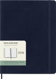 Moleskine 12 Monate Tageskalender 2026, XL, 1 Tag = 1 Seite, rechts linierte Seite, Weicher Einband, Saphir