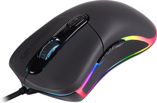 DragonWar G21 Ergonomische Gaming Muis - 7000 DPI - RGB Verlichting - Zwart