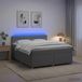 Maison Exclusive - Lit Boxspring avec matelas gris clair 140 x 200 cm tissu