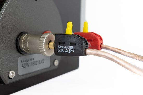 Speakersnap - banaanstekker banaanpluggen - snap lock - 12 paar - 24 stuks - rood zwart