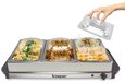 Beper - Warmhoudplaat - Buffet Warmer - Chafing Dish - Rechaud - Elektrisch - 2x2.4L & 2x1.1L - Roestvrij Staal
