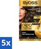 Syoss Oleo Intense Coloration pour cheveux 5-54 Blond cendré clair 5 pièces