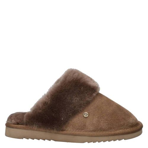 Warmbat Australia suède pantoffels bruin