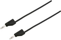 VOLTCRAFT MSB-300 Meetsnoer Banaanstekker 4 mm Silicone 25.00 cm Zwart 1 stuk(s)