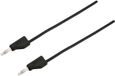 VOLTCRAFT MSB-300 Meetsnoer Banaanstekker 4 mm Silicone 25.00 cm Zwart 1 stuk(s)
