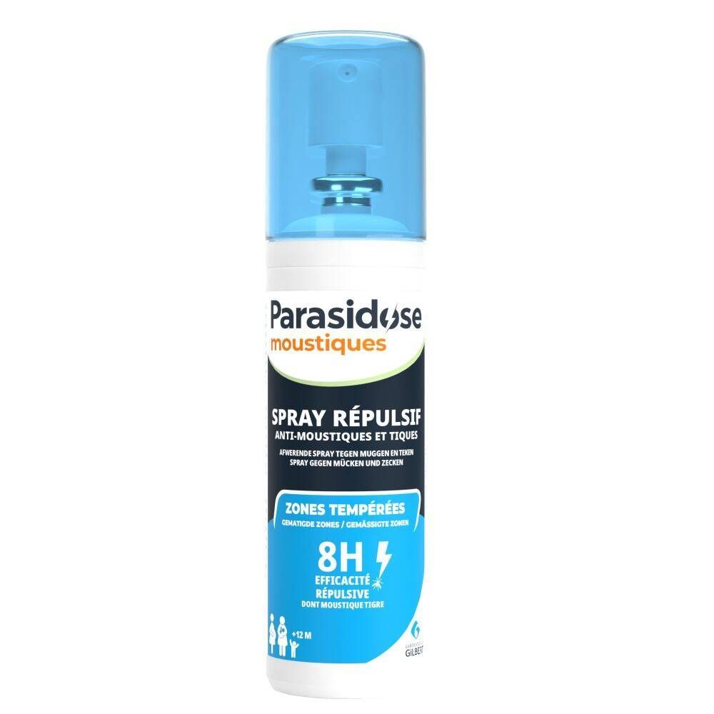 Parasidose Parasidose Afwerende Spray tegen Muggen en Teken Gematigde Zones 8h 100 ml spray