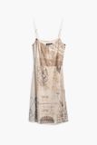 Desigual Chemise de nuit Femme Marron Fleuri Sans manches XL Été 2024