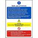 Seco Bord "Safe Use of Knives", 200 mm x 300 mm, vinyl, zelfklevend