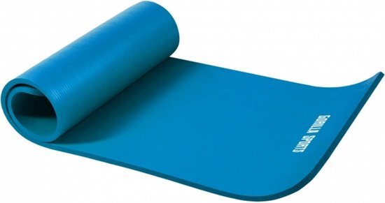 Gorilla Sports Yogamat Deluxe 190 x 100 x 1 5 cm - blauw