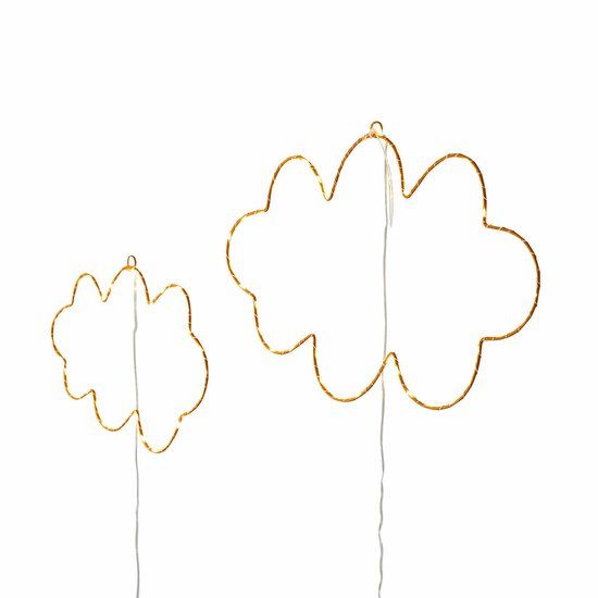 Loberon Decoratief lichtobject set van 2 Elenar goudkleurig