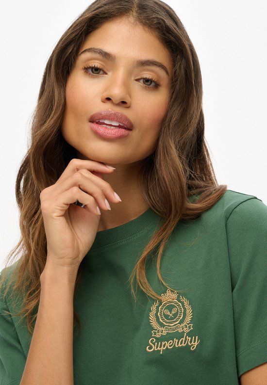 Superdry Country Club T-shirt Dames Groen